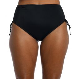 Maxine Womens Solid Adjustable Ties Full Bikini Bottom