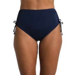 Maxine Womens Solid Adjustable Ties Full Bikini Bottom
