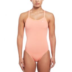 Nike Womens HydraStrong Solid Poly Racer Back One Piece Swimsuit