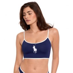 Polo Ralph Lauren Womens Logo Icons Crop Cami Bikini Top