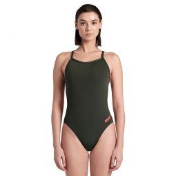 Arena Womens Solid Challenge Back One Piece Swimsuit