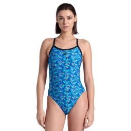 Arena Womens Pooltiles Challenge Back One Piece Swimsuit