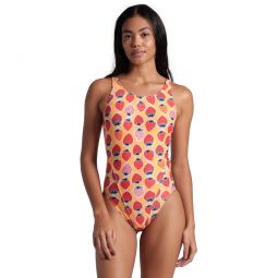 Arena Womens Strawberry Tech Back One Piece Swimsuit
