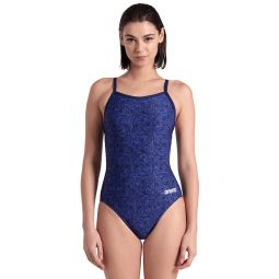 Arena Womens Abstract Tiles Lightdrop Back One Piece Swimsuit