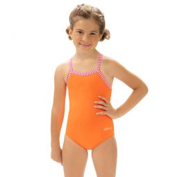 Dolfin Girls Solid One Piece Swimsuit (Little Kid)