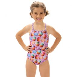 Dolfin Girls Bon Appetit Printed One Piece Swimsuit (Little Kid)