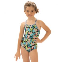 Dolfin Girls Hang Tight Printed One Piece Swimsuit (Little Kid)