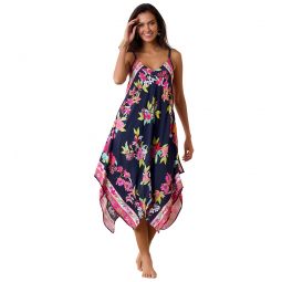 Tommy Bahama Womens Summer Floral Scarf Cover Up Dress