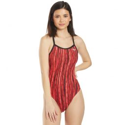 The Finals Womens Zircon Butterfly Back One Piece Swimsuit