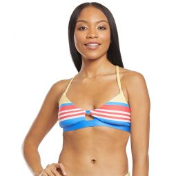 Polo Ralph Lauren Engineered Stripes Cut Out Bikini Top
