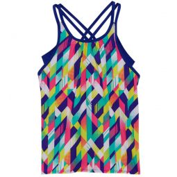 TYR Girls Paint Party Olivia 2 in 1 Tankini Top (Big Kid)