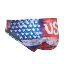 Turbo Mens USA Painting Water Polo Brief