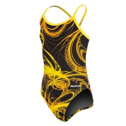 Sporti Light Wave Thin Strap One Piece Swimsuit Youth (22-28)