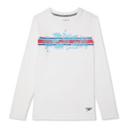 Speedo Boys Graphic Long Sleeve Swim Shirt (Big Kid)
