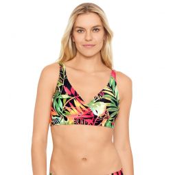 Lauren Ralph Lauren Womens Midnight Tropical Surplice Bikini Top
