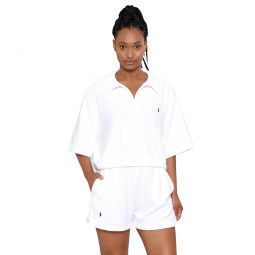 Polo Ralph Lauren Womens Terry Beachwear Polo Shirt and Short Set