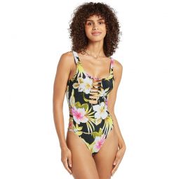 Volcom Womens Shore Can One Piece Swimsuit