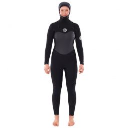 Rip Curl Womens 6/4 Flashbomb Long Sleeve Hooded Chest Zip Fullsuit Wetsuit