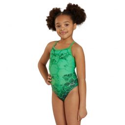 Sporti Fenced In Thin Strap One Piece Swimsuit Youth (22 - 28)