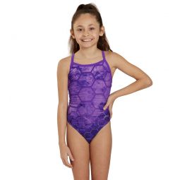 Sporti Fenced In Thin Strap One Piece Swimsuit Youth (22 - 28)