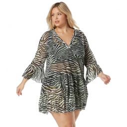 Coco Reef Womens Wild Zebra Enchant Cover Up Dress