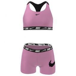 Nike Girls Logo Tape Two Piece Bikini Set (Big Kid)