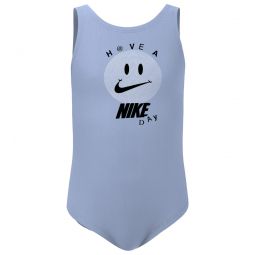 Nike Girls Multi Logo One Piece Swimsuit (Little Kid)