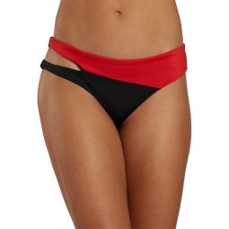 Nike Womens Swoosh Block Asymmetrical Bikini Bottom