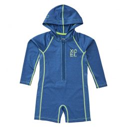 Xcel Premium Stretch Long Sleeve Front Zip Hooded UPF 50 Sunsuit (Toddler, Little Kid)