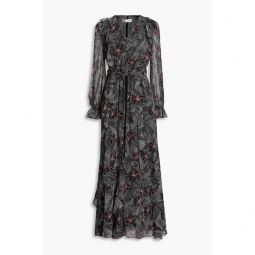Gilligan ruffled printed chiffon maxi dress