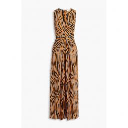 Ace zebra-print crepe maxi dress