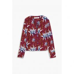 Penny floral-print crepe de chine blouse
