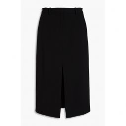 Crepe midi pencil skirt