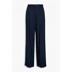 Twill wide-leg pants