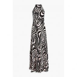 Trista zebra-print jacquard maxi dress