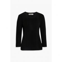 Vlada pointelle-knit sweater