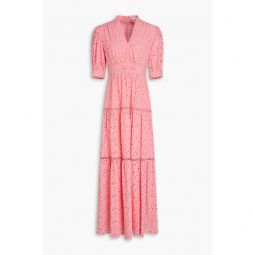 Olivier tiered broderie anglaise cotton maxi dress