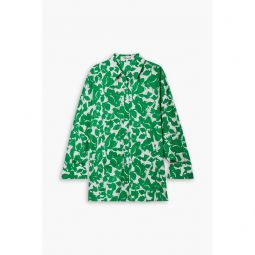 Caleb oversized printed cotton-blend shirt
