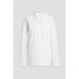 Striped poplin shirt