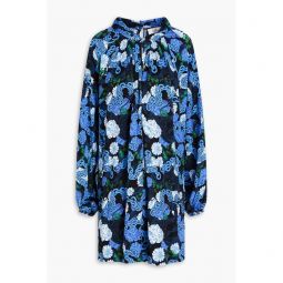 Silka cutout printed crepe mini dress