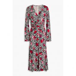 Marsha printed Lyocell and wool-blend jersey midi dress