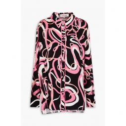 Alona printed crepe shirt