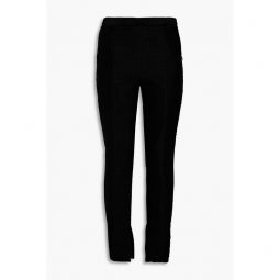 Fringed mesh leggings