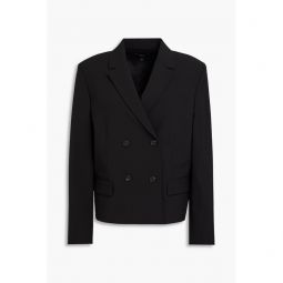 Double-breasted wool-blend blazer