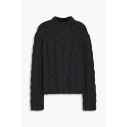 Cable-knit wool and cashmere-blend sweater