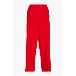 Cropped crepe straight-leg pants