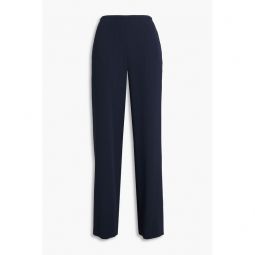 Crepon straight-leg pants