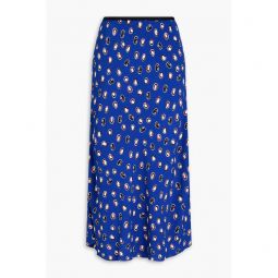 Delphie printed crepe midi skirt