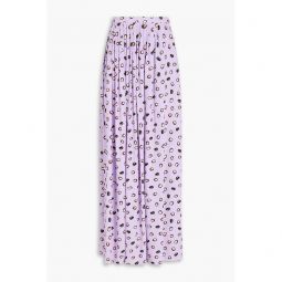 Chiara printed crepe maxi skirt