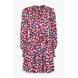 Kali printed satin mini dress